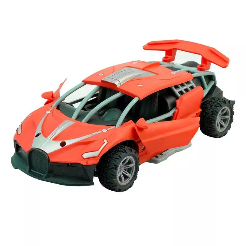 Racing car with RC control, LED lights and cannon 1:24