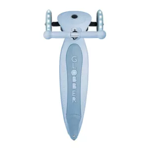 Folding eco scooter with 3 wheels GLOBBER JUNIOR FOLDABLE LIGHTS ECOLOGIC - blueberry color