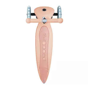 Foldable eco scooter with 3 wheels GLOBBER JUNIOR FOLDABLE LIGHTS ECOLOGIC - peach color