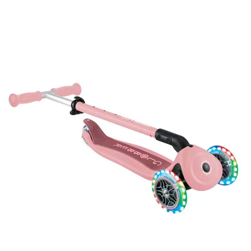 Folding scooter 5 in 1 GLOBBER GO UP ACTIVE LIGHTS 360° - pastel pink