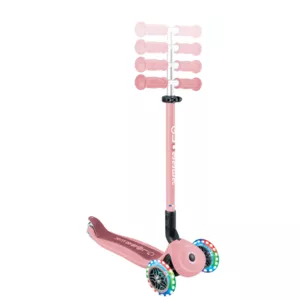 Folding scooter 5 in 1 GLOBBER GO UP ACTIVE LIGHTS 360° - pastel pink