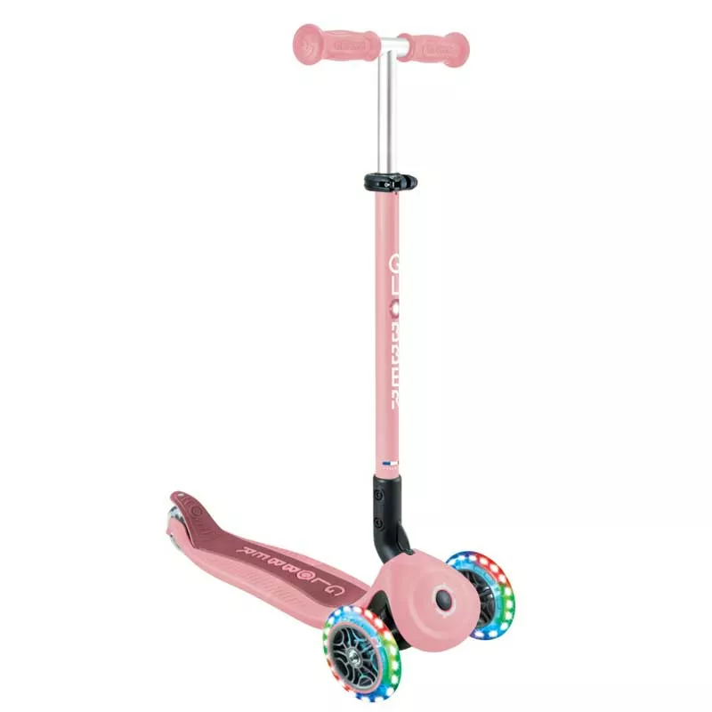Folding scooter 5 in 1 GLOBBER GO UP ACTIVE LIGHTS 360° - pastel pink