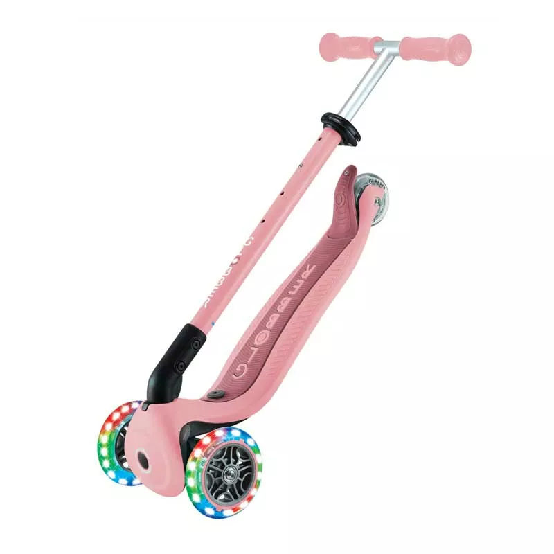 Folding scooter 5 in 1 GLOBBER GO UP ACTIVE LIGHTS 360° - pastel pink
