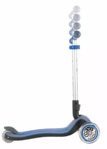 Foldable scooter Elite Light with light-up wheels and platform - Blue