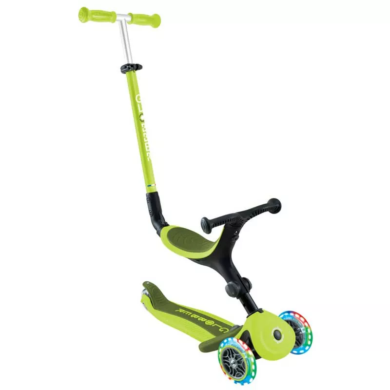 Foldable scooter with parental control 5 in 1 Globber Go Up Active Lights, lime