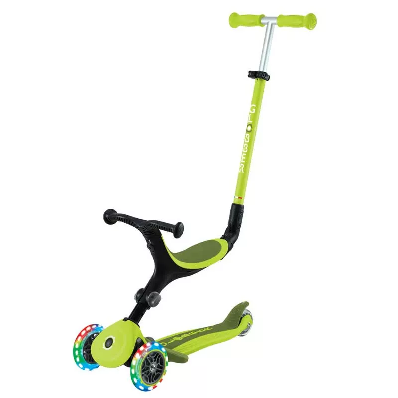 Foldable scooter with parental control 5 in 1 Globber Go Up Active Lights, lime