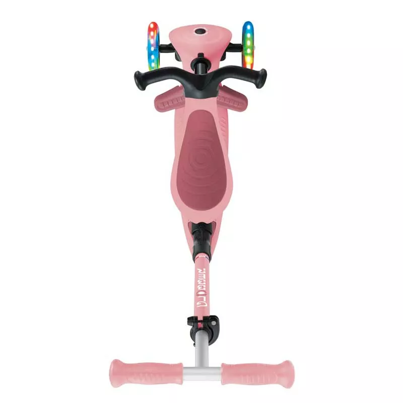 Сгъваема тротинетка с родителски контрол 5 в 1 Globber Go Up Active Lights, пастелно розова