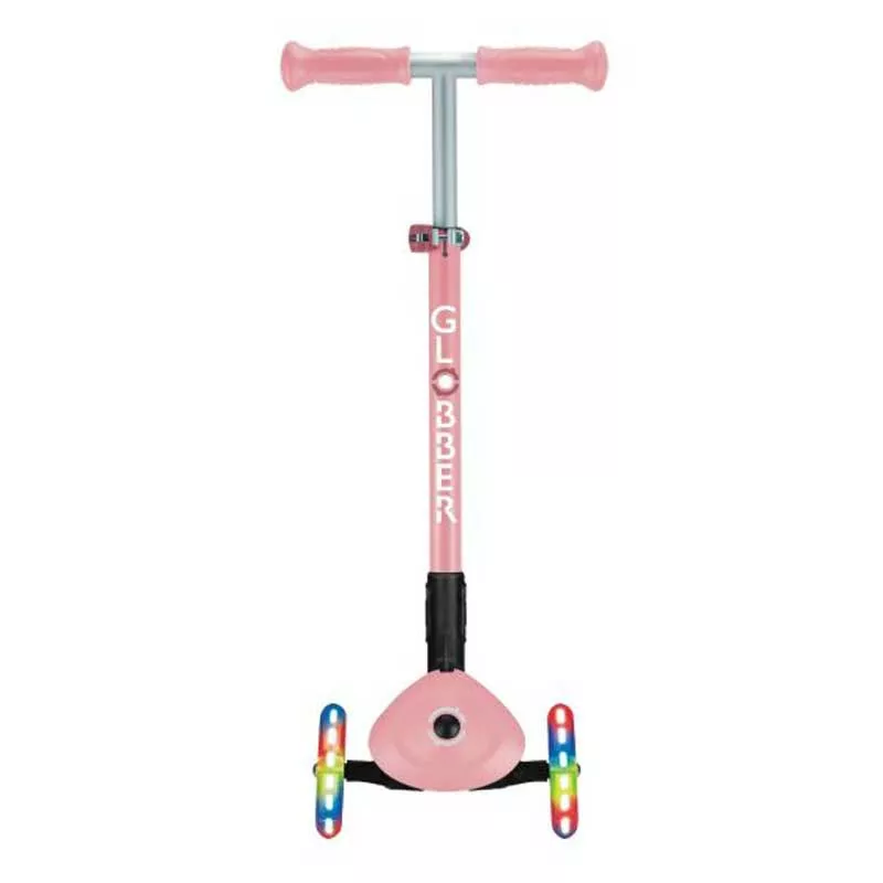 Foldable scooter with light-up wheels GLOBBER PRIMO FOLDABLE LIGHTS, pink
