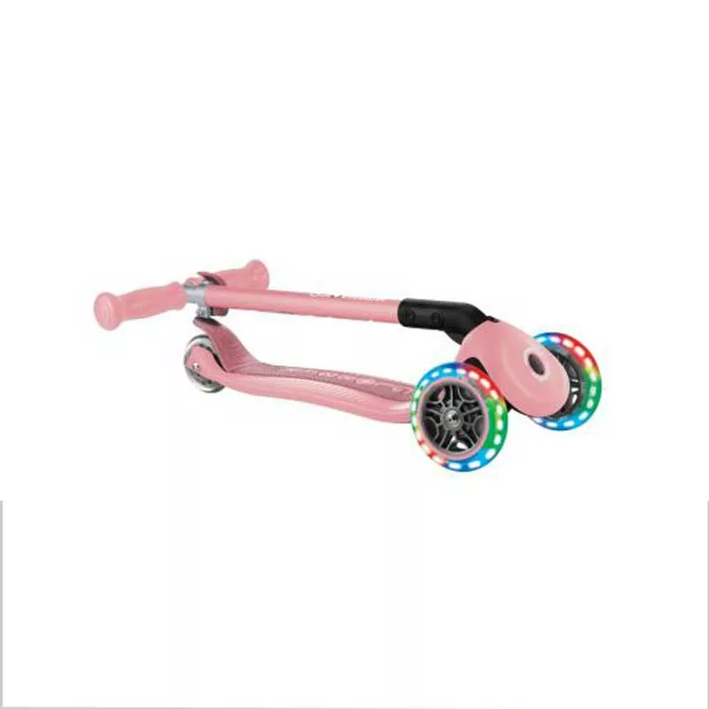 Foldable scooter with light-up wheels GLOBBER PRIMO FOLDABLE LIGHTS, pink