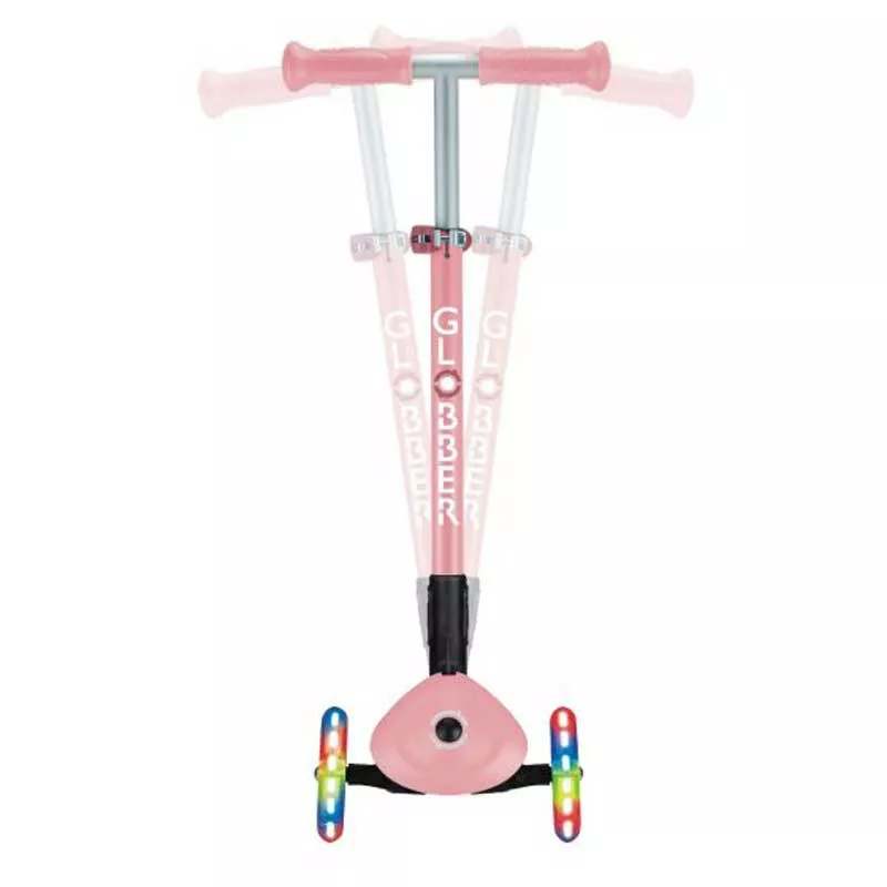 Foldable scooter with light-up wheels GLOBBER PRIMO FOLDABLE LIGHTS, pink