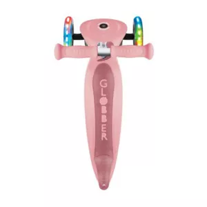 Foldable scooter with light-up wheels GLOBBER PRIMO FOLDABLE LIGHTS, pink