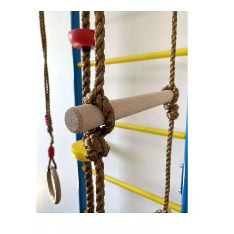 Swedish wall for children's gymnastics, metal, with accessories, two-tone