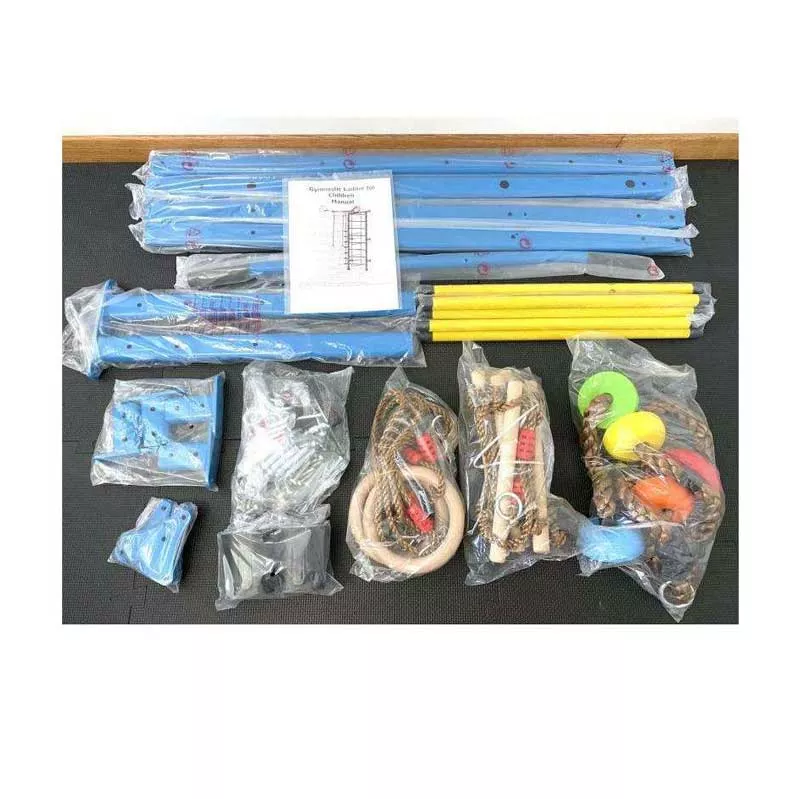 Swedish wall for children's gymnastics, metal, with accessories, two-tone