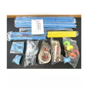 Swedish wall for children's gymnastics, metal, with accessories, two-tone