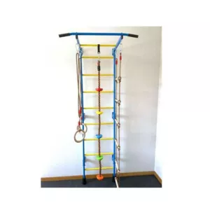 Swedish wall for children's gymnastics, metal, with accessories, two-tone
