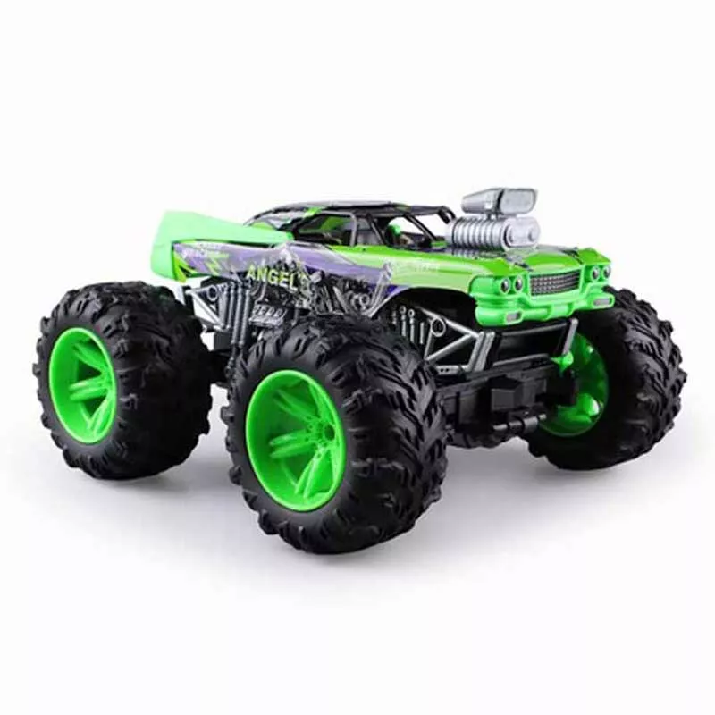 Speedy 4x4 buggy for off-road with remote control in green color, 1:12 scale