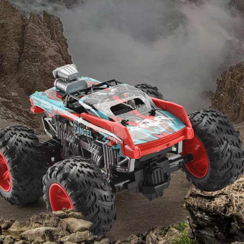 High-speed red 4x4 buggy for off-road with remote control