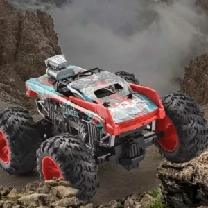 High-speed red 4x4 buggy for off-road with remote control