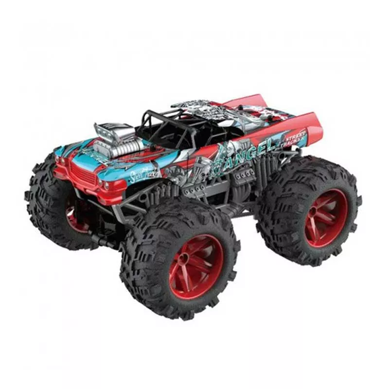 High-speed red 4x4 buggy for off-road with remote control