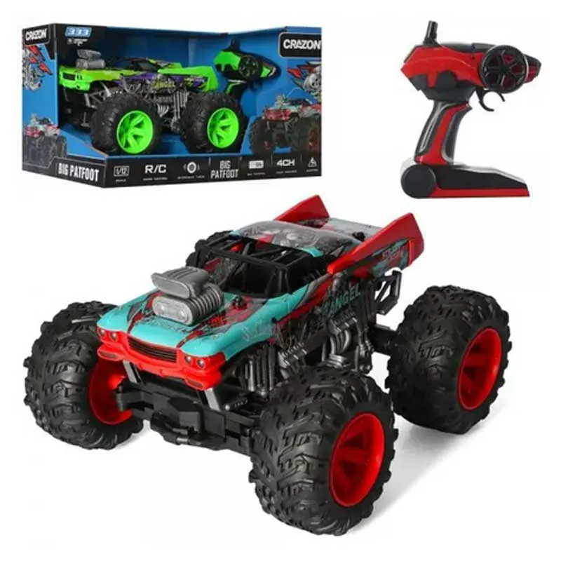 High-speed red 4x4 buggy for off-road with remote control