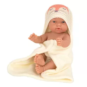 Sweet baby doll with a bath towel accessory - 26 cm