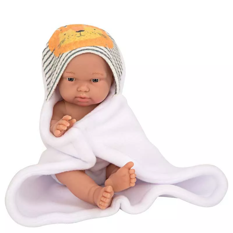Sweet baby doll with a bath towel accessory - 26 cm