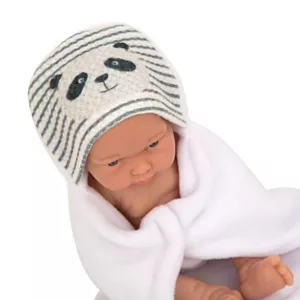 Sweet baby doll with a bath towel accessory - 26 cm