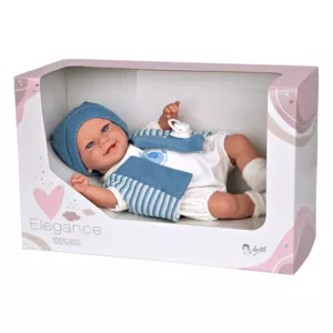 Laughing doll-baby Mateo in sea blue, actual weight - 35 cm
