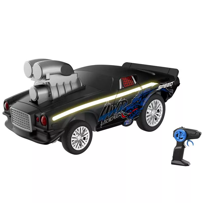 Sports car with LED lights, sound effects and remote control 1:16