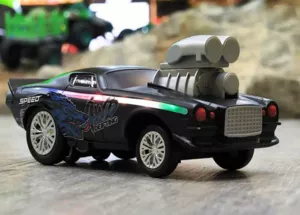Sports car with LED lights, sound effects and remote control 1:16