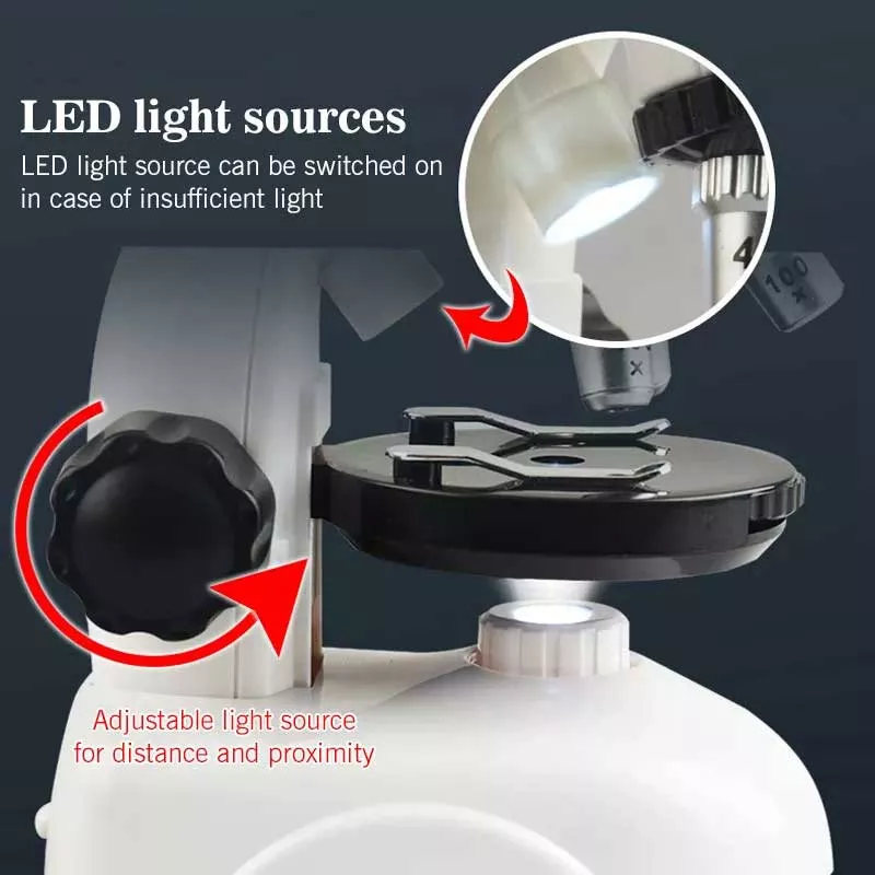 STEAM set - Children's microscope 100/400/1200X