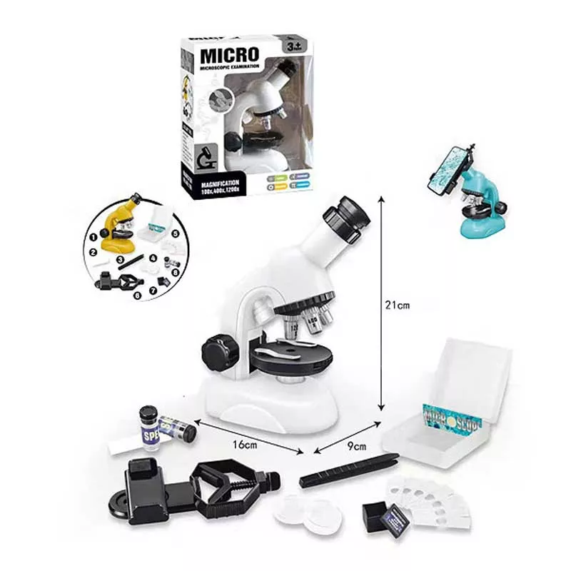 STEAM set - Children's microscope 100/400/1200X