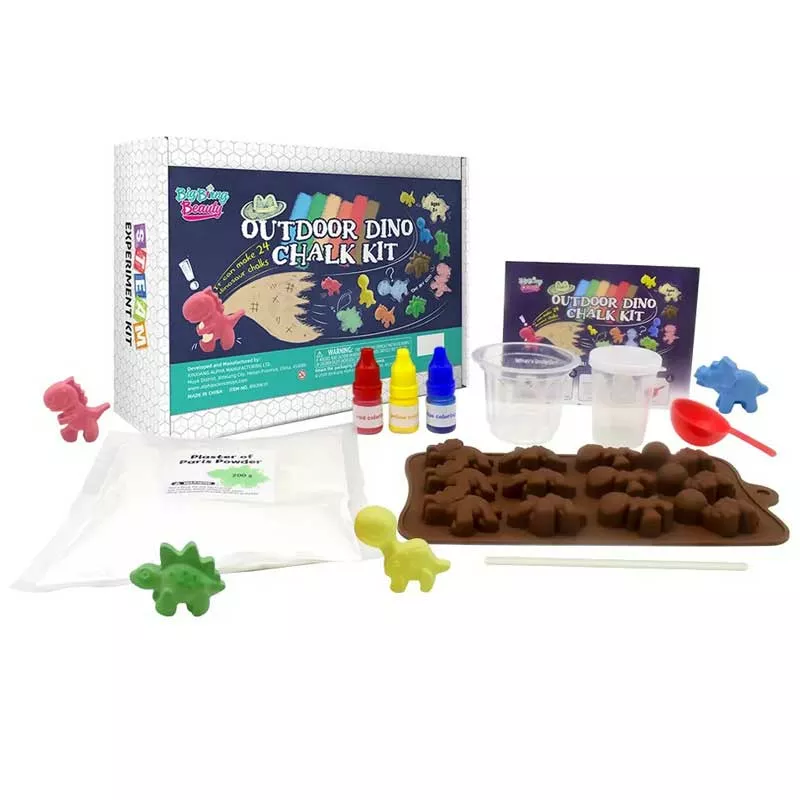 STEAM kit - Make your own colorful chalk - Dino