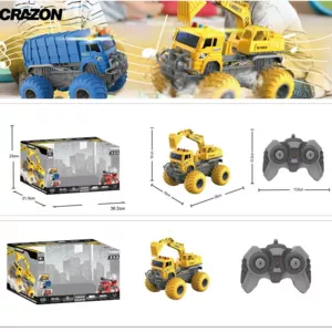 Construction digger with sound and light effects, RC 1:16