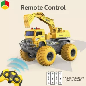 Construction digger with sound and light effects, RC 1:16