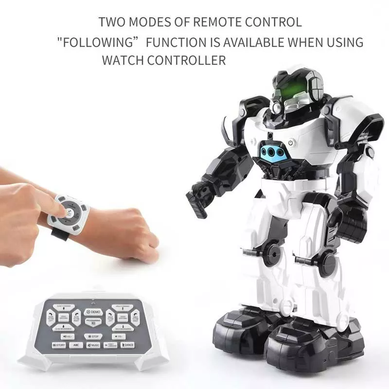 Dancing STEM robot with two control modes, white