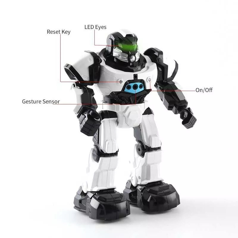 Dancing STEM robot with two control modes, white