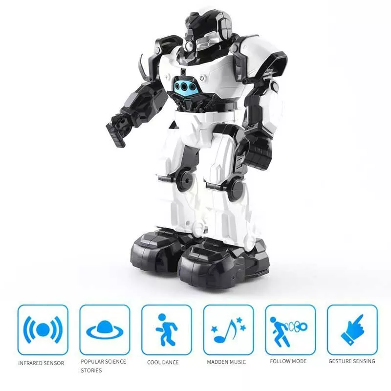 Dancing STEM robot with two control modes, white