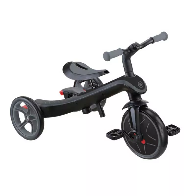 Tricycle 4 in 1 GLOBBER EXPLORER TRIKE DELUXE PLAY with canopy in black color