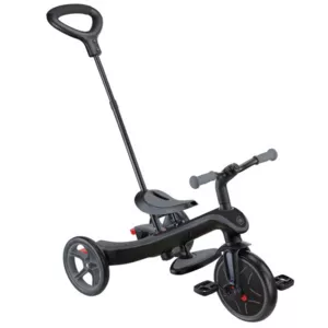 Tricycle 4 in 1 GLOBBER EXPLORER TRIKE DELUXE PLAY with canopy in black color