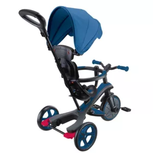 Tricycle 4 in 1 GLOBBER EXPLORER TRIKE with canopy in royal blue color