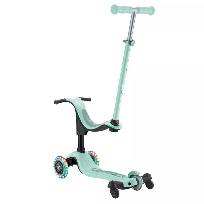 Scooter 4 in 1 GLOBBER GO UP SPORTY LIGHTS 360° - mint green