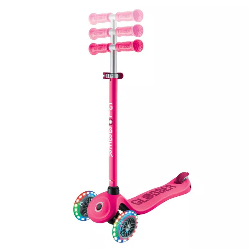 Тротинетка 4 в 1 GLOBBER GO UP SPORTY LIGHTS 360° - розова