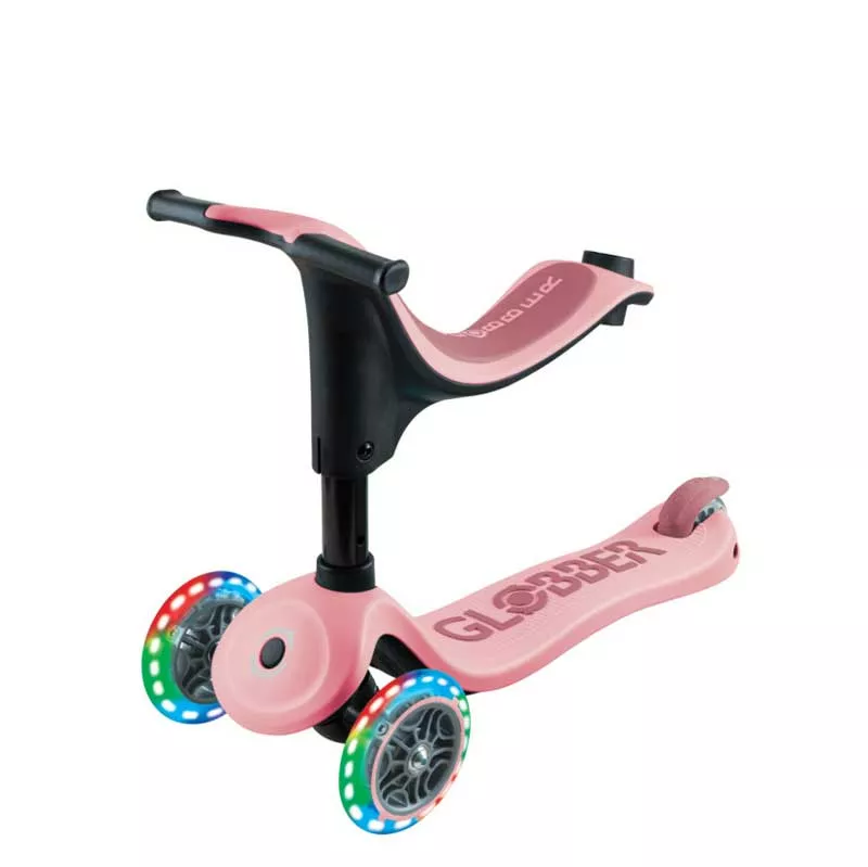 Scooter with seat 4 in 1 GLOBBER GO UP SPORTY LIGHT - pastel pink