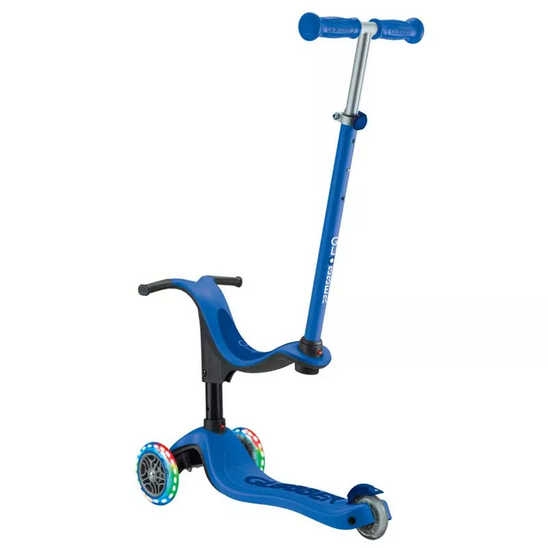 Scooter with seat 4 in 1 GLOBBER GO UP SPORTY LIGHT - dark blue