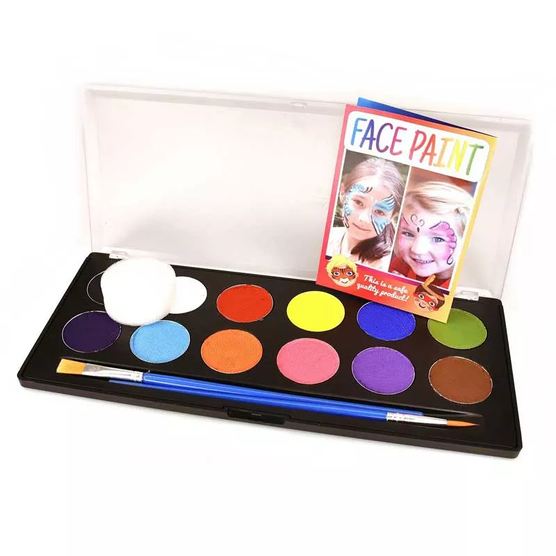 Цветни боички за рисуване на лице и тяло, 12 цвята