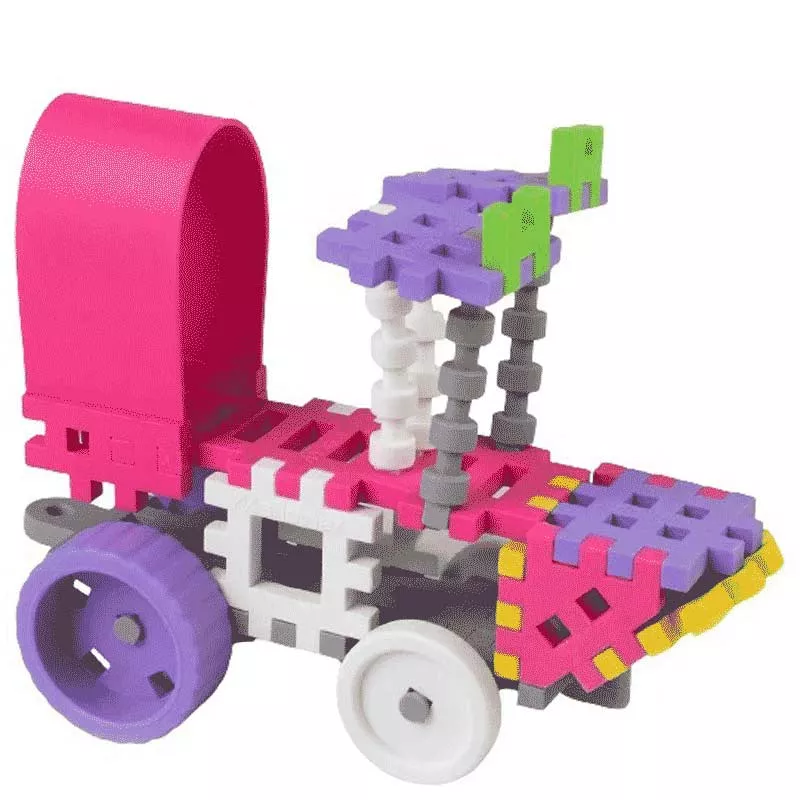 Waffle mini builder with 140 pieces, pink