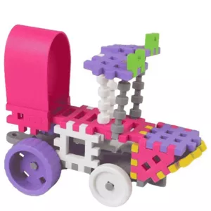 Waffle mini builder with 140 pieces, pink