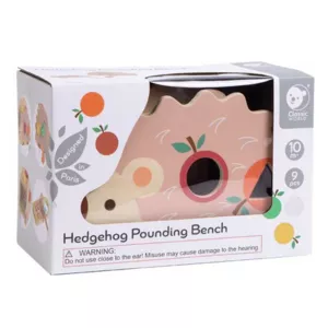 Funny wooden hedgehog - sorter with xylophone in pastel colors