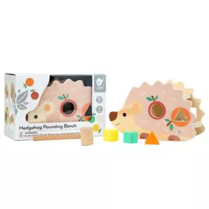 Funny wooden hedgehog - sorter with xylophone in pastel colors